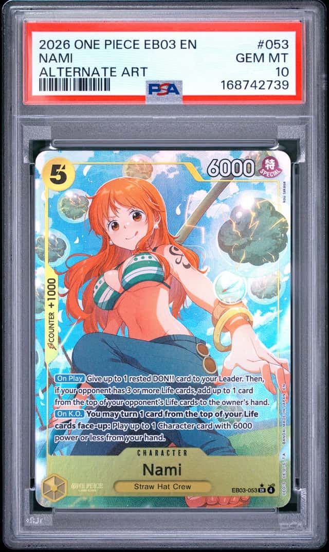 2026 ONE PIECE EB03-EXTRA BOOSTER -ONE PIECE HEROINES EDITION- #053 NAMI PSA 10