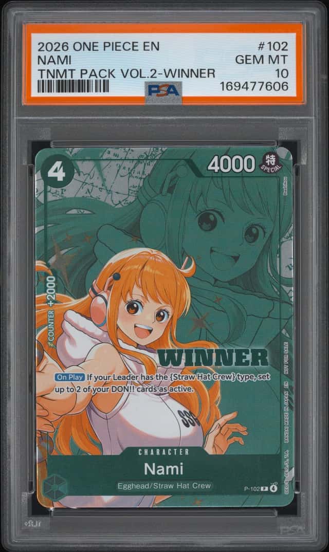 2026 ONE PIECE TOURNAMENT PACK VOL.2 WINNER #102 NAMI PSA 10