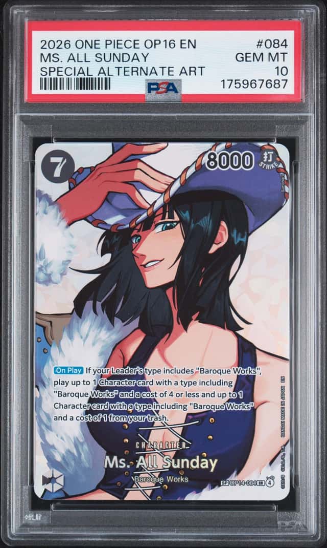 2026 ONE PIECE OP16-THE TIME OF BATTLE #084 MS. ALL SUNDAY PSA 10