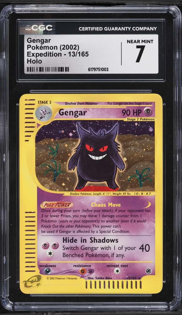2002 Pokemon Expedition Holo Gengar #13 CGC 7 NRMT