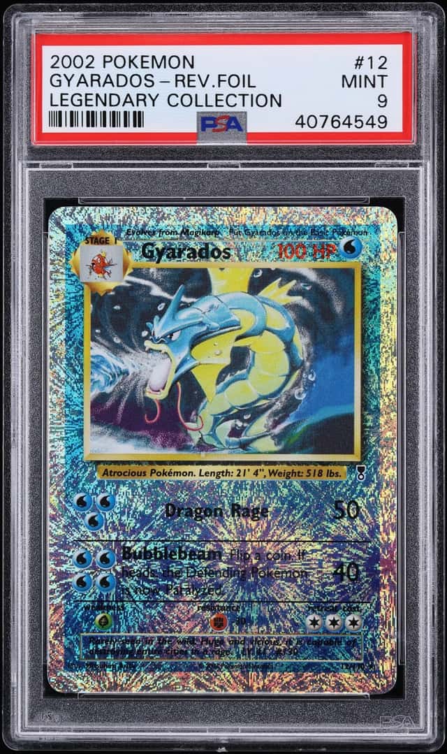 2002 Pokemon Legendary Collection Reverse Holo Gyarados #12 PSA 9 MINT