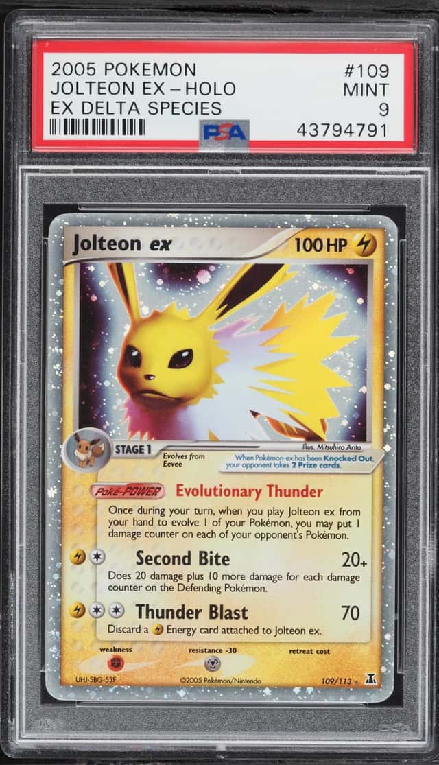 2005 Pokemon EX Delta Species Holo Jolteon EX #109 PSA 9 MINT