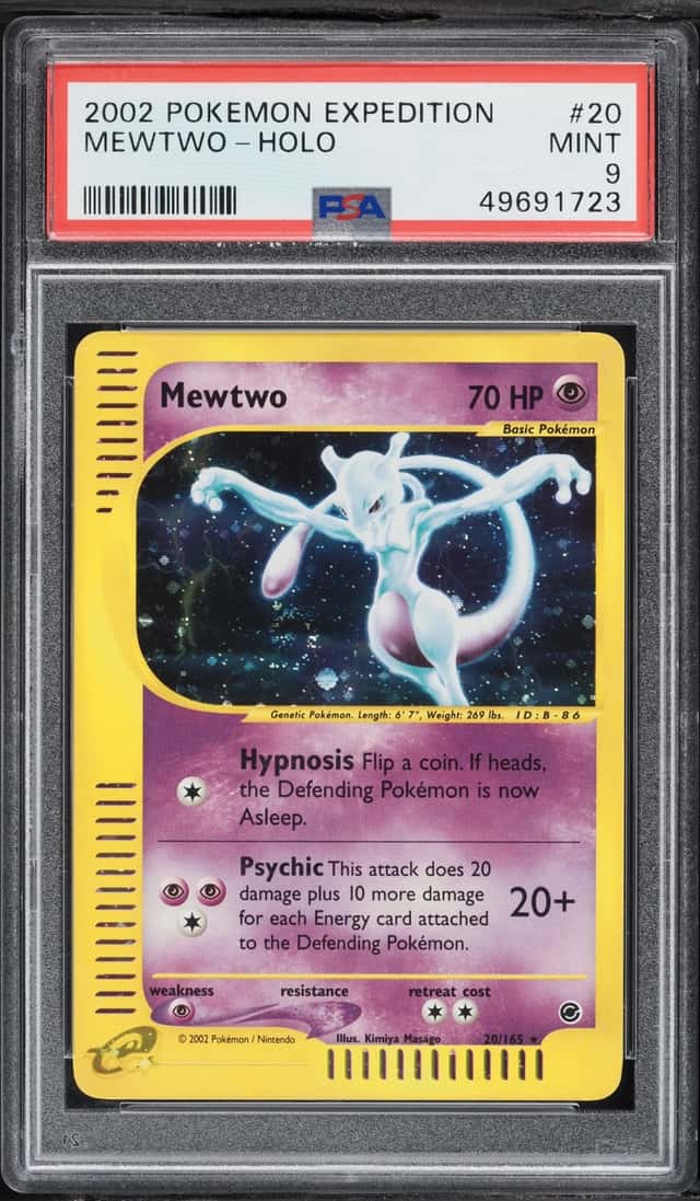 2002 Pokemon Expedition Holo Mewtwo #20 PSA 9 MINT