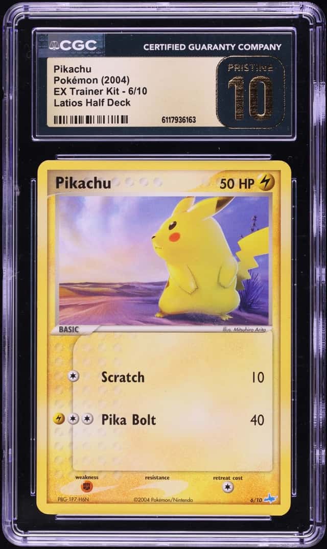 2004 Pokemon EX Trainer Kit Latios Half Deck Pikachu #6 CGC 10 PRISTINE