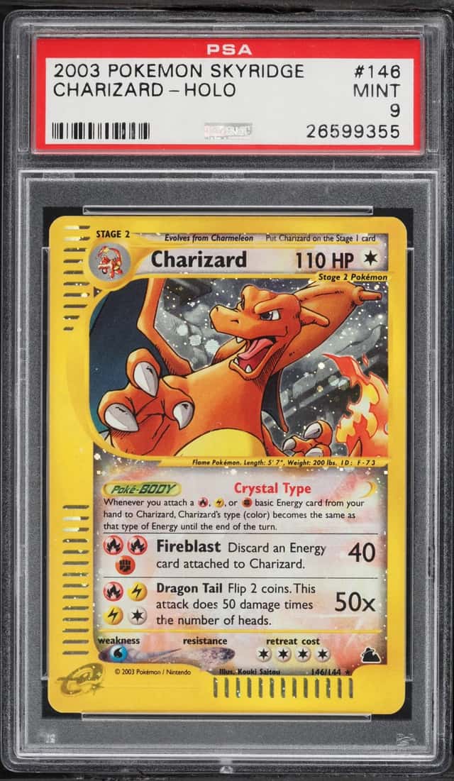 2003 Pokemon Skyridge Holo Crystal Charizard #146 PSA 9 MINT