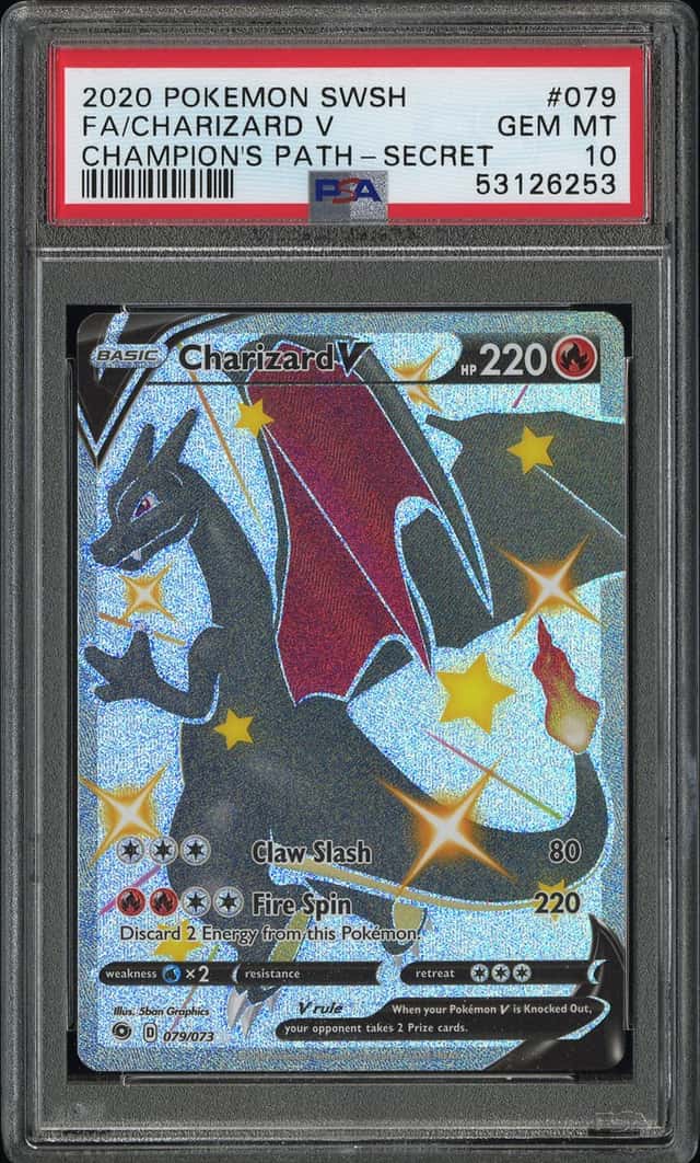 2020 Pokemon Sword & Shield Champion's Path Full Art Charizard V #79 PSA 10 GEM MINT