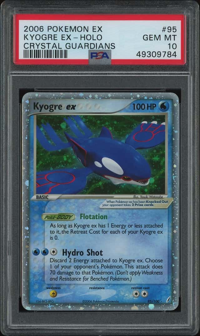 2006 Pokemon EX Crystal Guardians Holo Kyogre Ex #95 PSA 10 GEM MINT