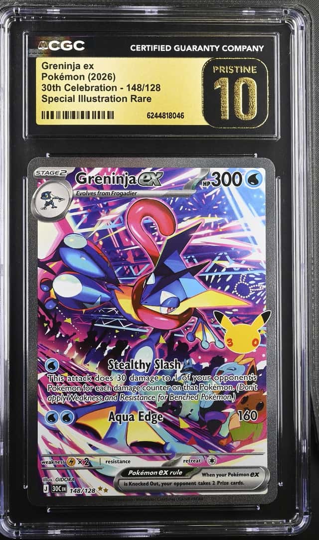 2026 Pokemon 30th Celeb Greninja ex Special Illustration Rare #148/128 CGC 10