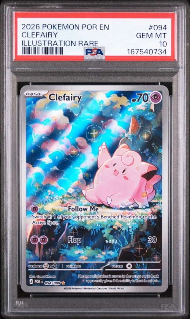 2026 Pokemon Por En-Perfect Order Illustration Rare #094 Clefairy PSA 10