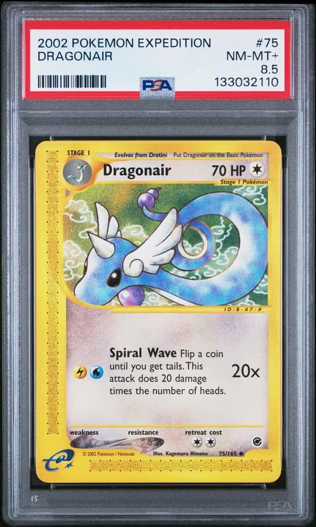 DRAGONAIR 2002 POKEMON EXPEDITION 75/165 GRADED PSA 8.5 POP 1!!!