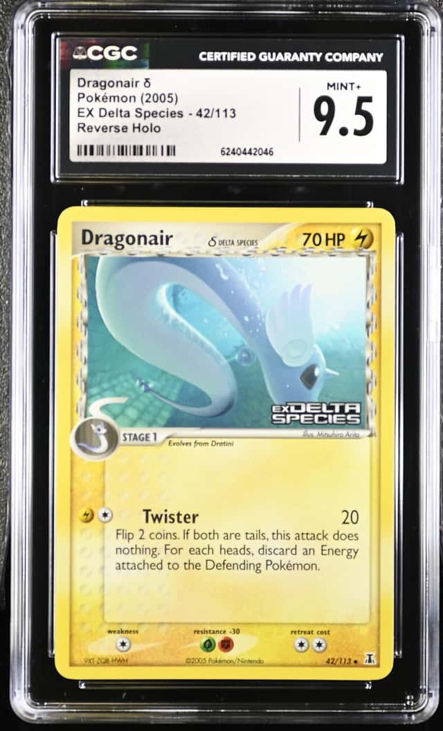2005 Pokemon EX Delta Species #42 Dragonair Reverse Holo CGC 9.5 MINT+