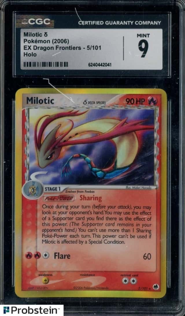 2006 Pokemon EX Dragon Frontiers #5 Milotic Holo CGC 9 MINT