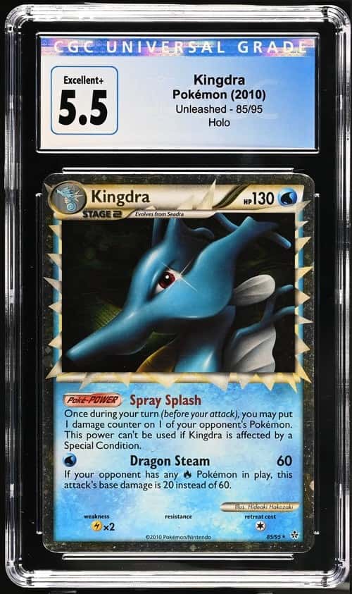 2010 POKEMON HEARTGOLD & SOULSILVER UNLEASHED #85/95 KINGDRA PRIME CGC 5.5