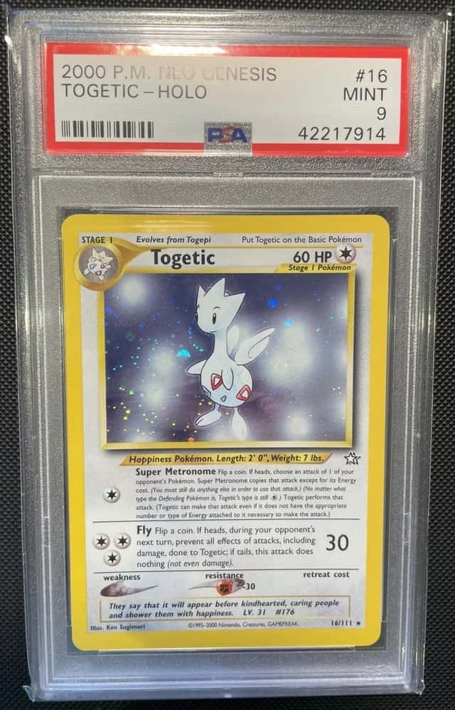 PSA 9 Togetic Holo 16/111 Neo Genesis Pokemon Mint WOTC