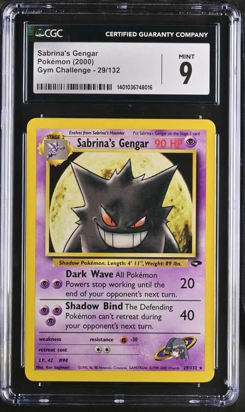Sabrina's Gengar 29/132 CGC 9 MINT Gym Challenge Rare 2000 Pokemon Card WOTC