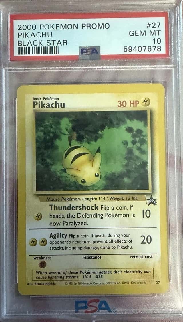 Pokemon 2000 Black Star Promo Pikachu #27 PSA 10 PSA Cert 59407678