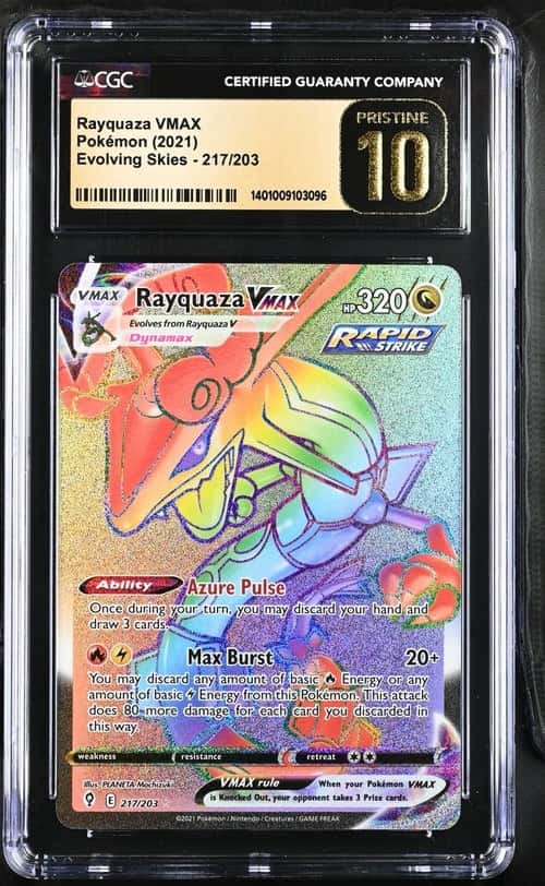 Rayquaza VMAX 217/203 Evolving Skies Secret Rare Holo CGC 10 Pristine 2021