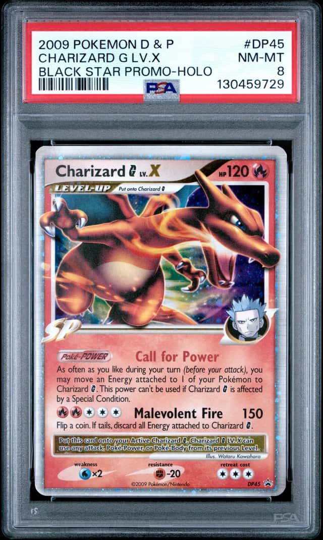 The Pokemon Company 2009 Charizard G Lv.X DP45 Promo Holo PSA 8 Cert 130459729