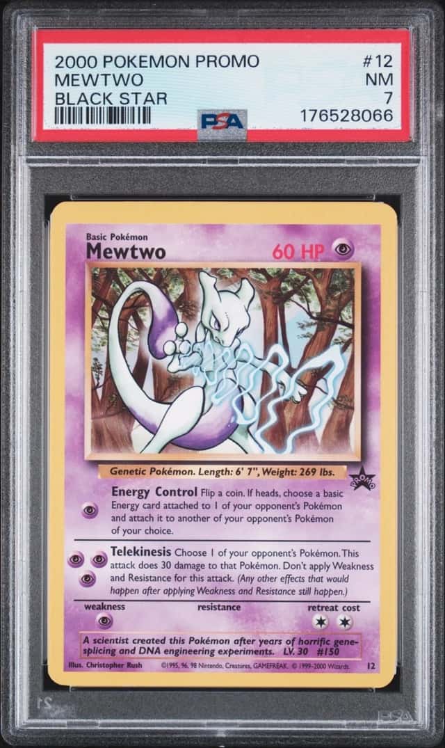 2000 POKEMON PROMO BLACK STAR #12 MEWTWO PSA 7