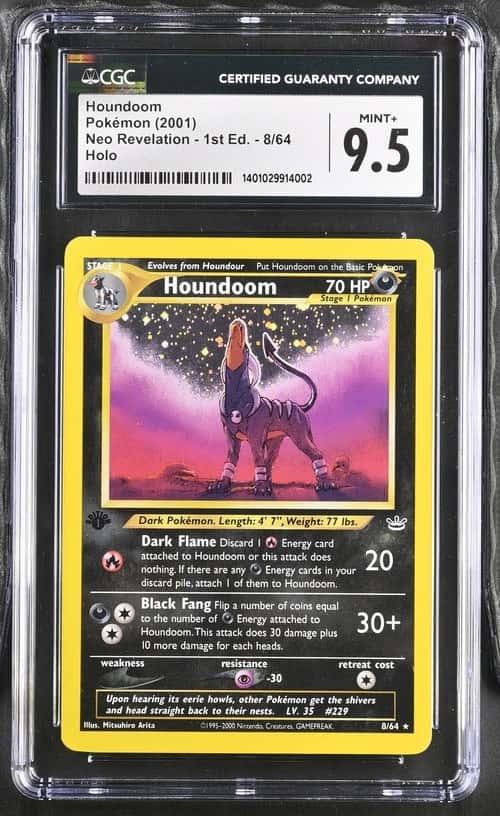 CGC 9.5 Pokemon TCG Houndoom 8/64 Neo Revelation 1st Ed Holo 2001