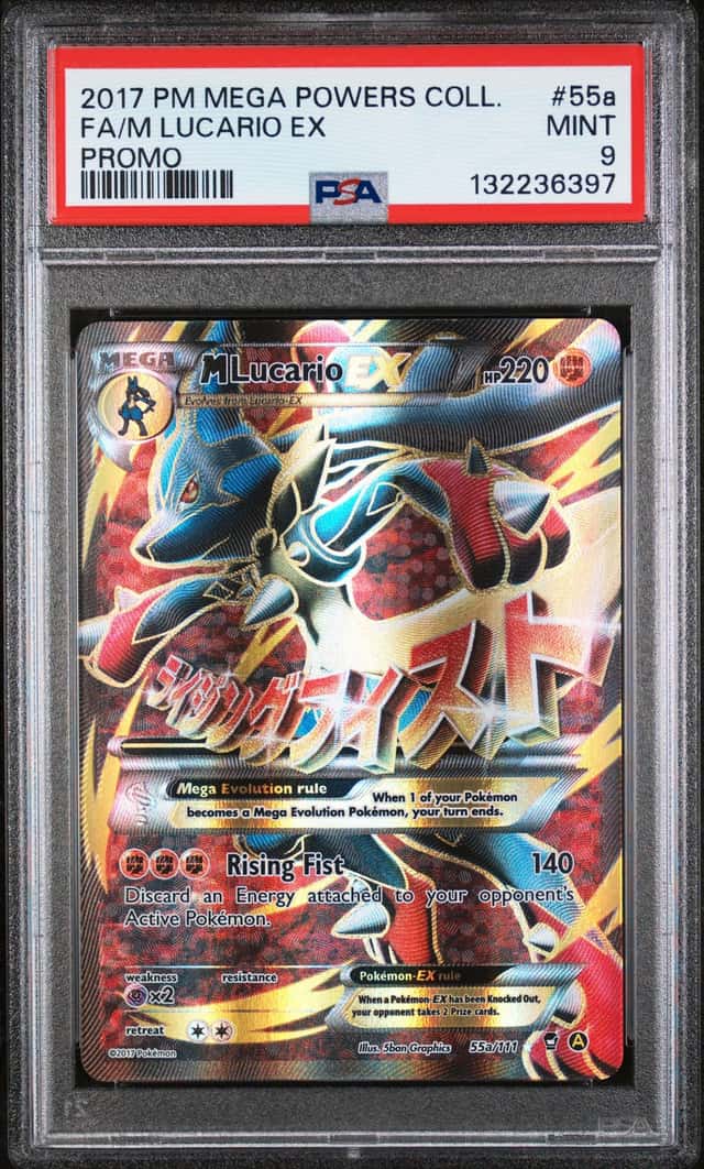 2017 Pokemon XY Furious Fists M LUCARIO EX #55a Promo Full Art PSA 9