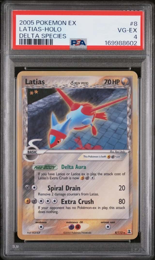2005 POKEMON EX DELTA SPECIES #8 LATIAS-HOLO PSA 4