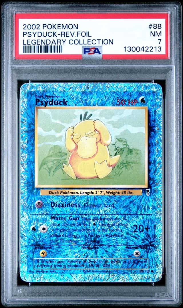 2002 Pokemon Legendary Collection Psyduck #88 Reverse Holo PSA 7 130042213