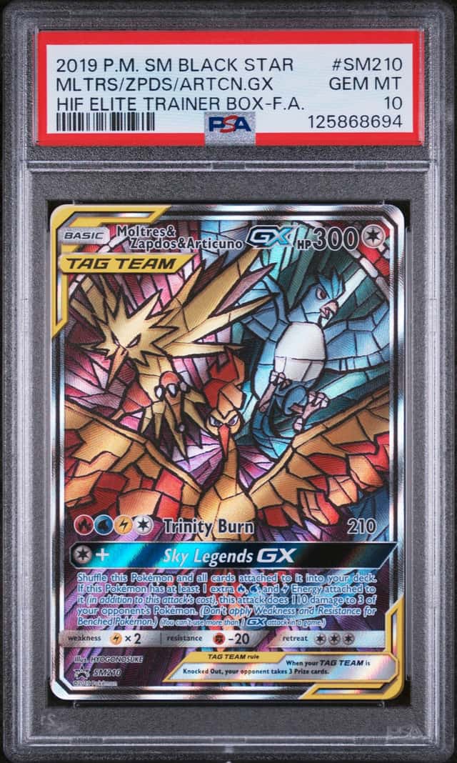 POKEMON MLTRS/ZPDS/ARTCN.GX 2019 SM BSP #SM210 HIF ELITE TRAINER BOX-F.A. PSA 10