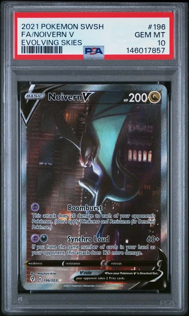 2021 Pokemon Sword & Shield #196 FA/Noivern V Evolving Skies PSA 10 GEM MT