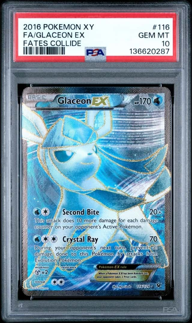 Pokemon Glaceon EX Fates Collide Full Art 116/124 PSA 10 Gem Mint