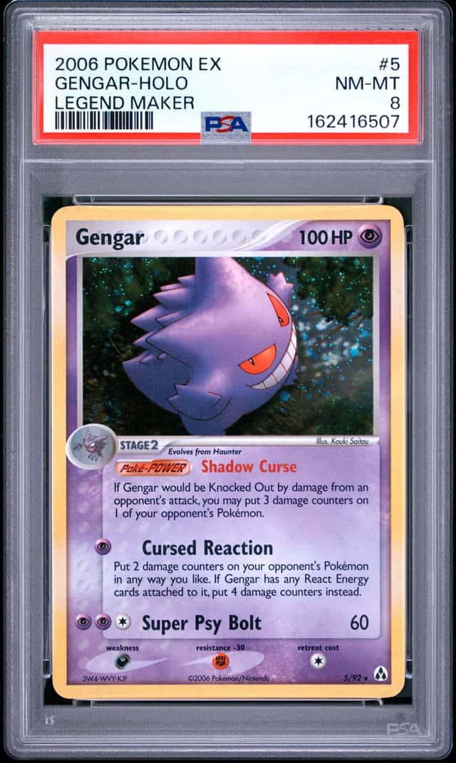 2006 POKEMON EX LEGEND MAKER #5 GENGAR-HOLO PSA 8