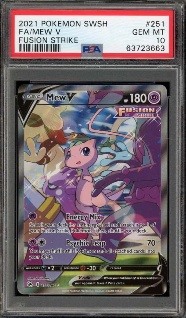 Pokemon Mew V Fusion Strike Full Alt Art 251/264 PSA 10 Gem Mint