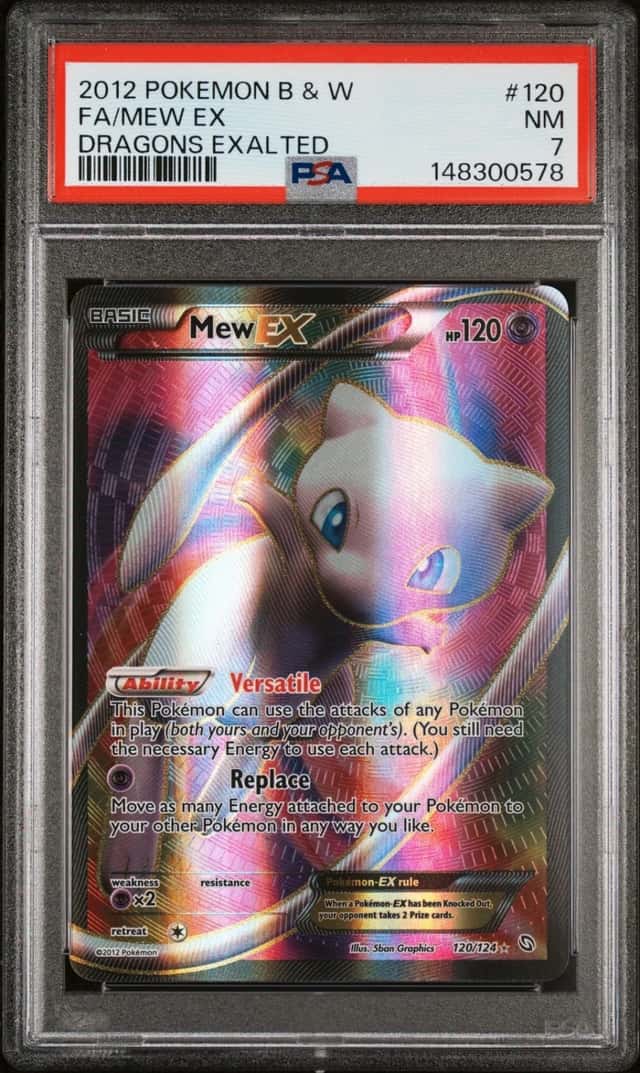 Pokemon Mew EX Dragons Exalted 120/124 PSA 7