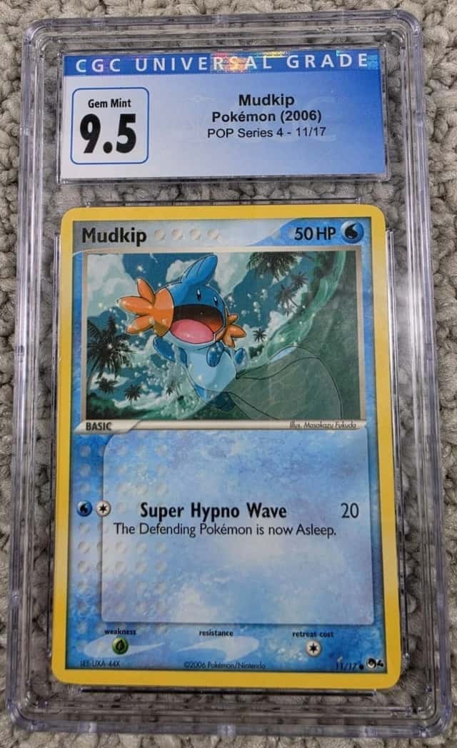 2006 Pokemon Pop Series 4 Mudkip 11/17 CGC 9.5 (10) Gem Mint Non Holo
