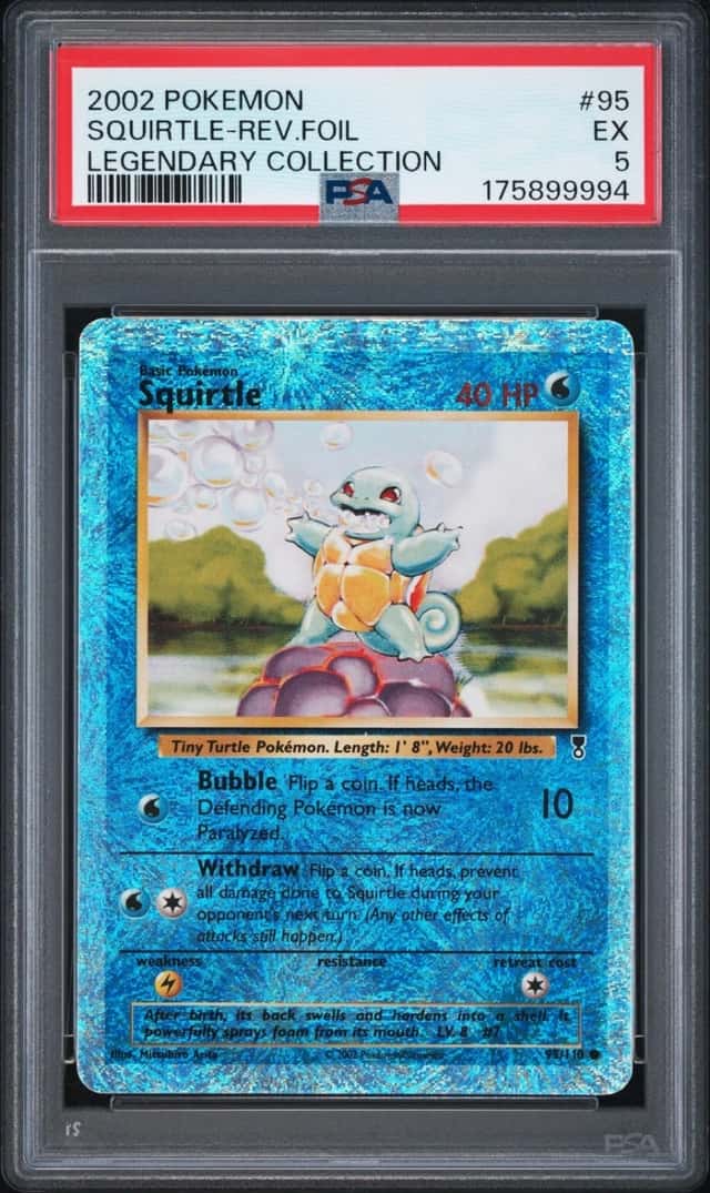 Pokemon Squirtle Reverse Holo Legendary Coll. 95 PSA 5
