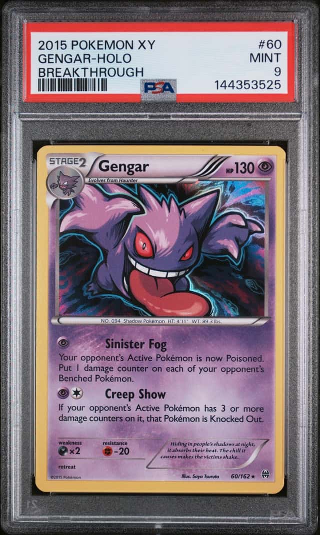Pokemon Gengar Holo Breakthrough 60/162 PSA 9 Mint