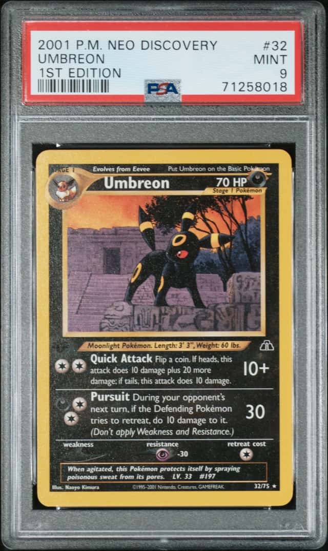Pokemon Umbreon Neo Discovery 32/75 1st Edition PSA 9 Mint