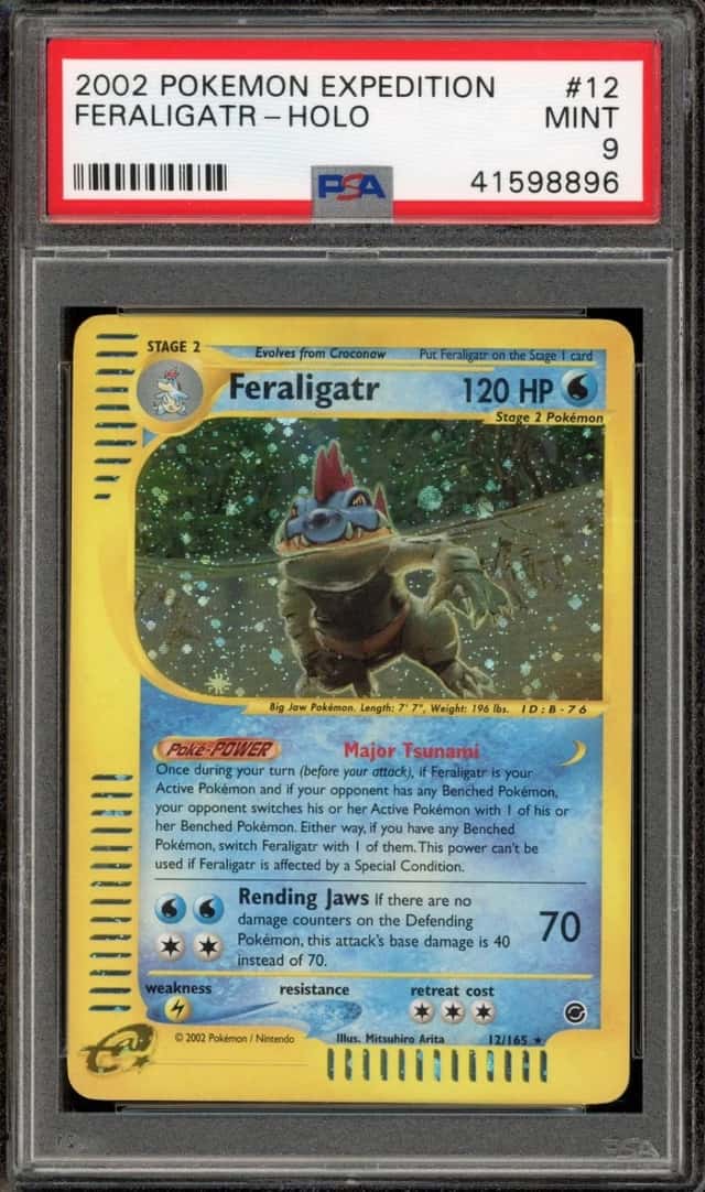 Pokemon Feraligatr Holo Expedition 12/165 PSA 9 Mint