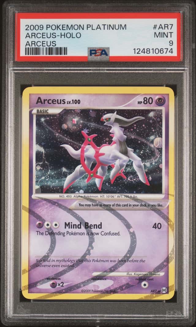 Pokemon Arceus Holo Platinum Arceus AR7 PSA 9 Mint