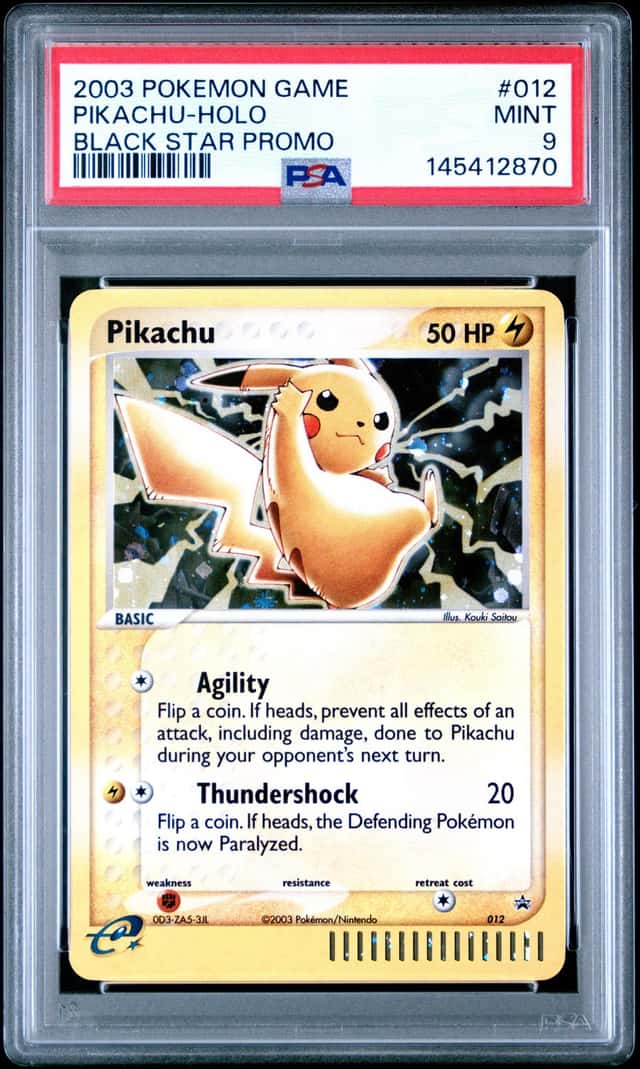 Pokemon Pikachu Holo Black Star Promo 012 PSA 9 Mint
