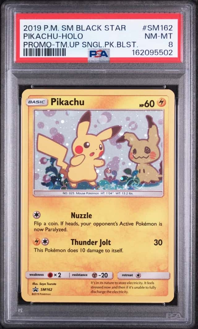 2019 POKEMON SM BLACK STAR PROMO TEAM UP SINGLE PACK BLISTERS PIKACHU-HOLO PSA 8
