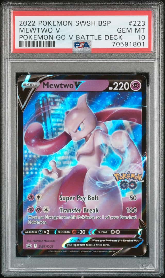 2022 Pokemon SWSH Black Star Promos Mewtwo V #SWSH223 PSA 10 GEM MINT