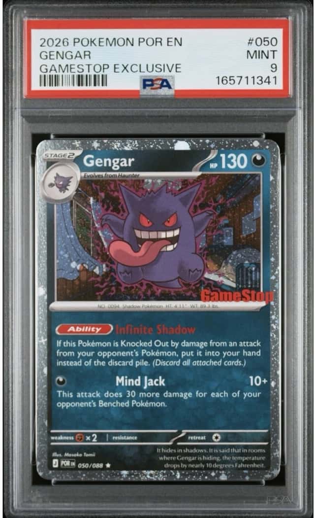 Pokemon TCG Gengar 050/088 GameStop Exclusive Holo Promo ENG PSA 9