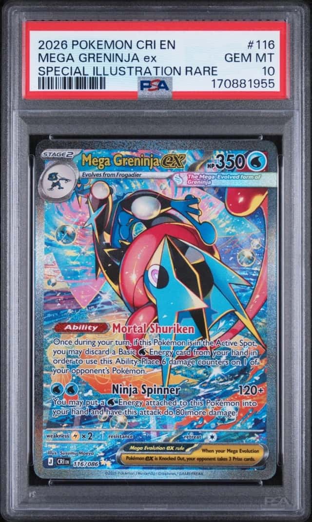 2026 POKEMON CRI EN-SPECIAL ILLUSTRATION RARE #116 MEGA GRENINJA EX PSA 10