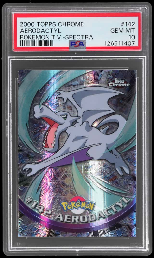 2000 Topps Pokemon Chrome Spectra Aerodactyl #142