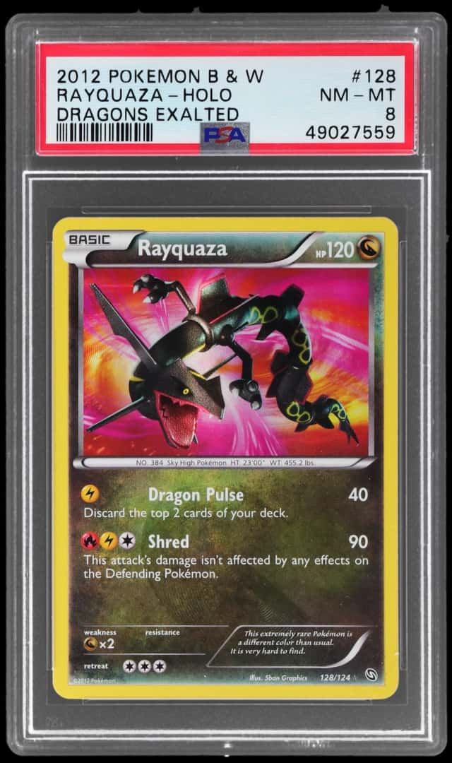 2012 Pokemon Black and White Dragons Exalted Holo Rayquaza #128