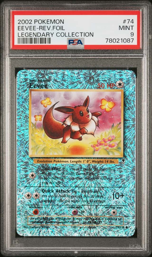 2002 Pokemon Legendary Collection Reverse Holo Eevee #74