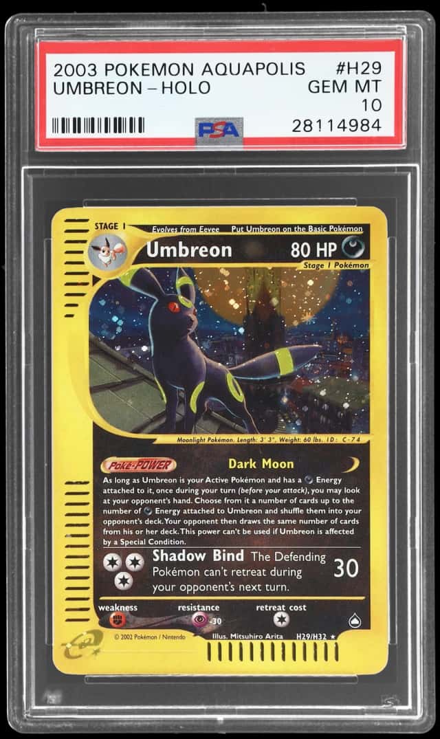 2003 Pokemon Aquapolis Holo Umbreon #H29