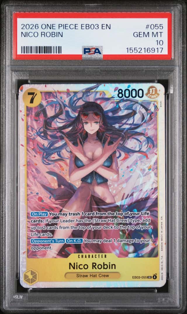 2026 One Piece Heroines Edition Nico Robin Super Rare #EB03-055 PSA 10 BH5