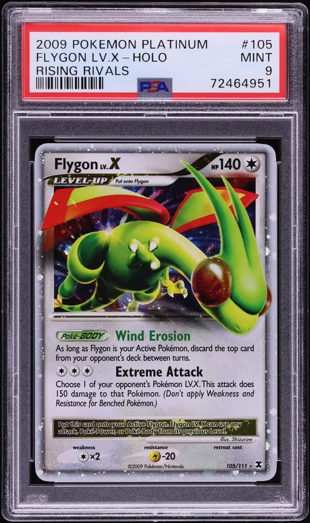 2009 Pokemon Platinum Rising Rivals Holo Flygon LV.X #105 PSA 9 MINT